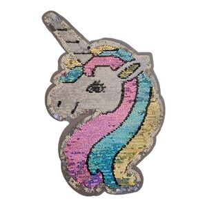 11"x7" Unicorn Sequin Patch Embroidered Applique BRAND NEW! Lot Of 3